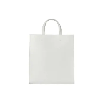 MSGM Calfskin Tote Bag Shopping Bag Shoulder Bag Handbag Women's White