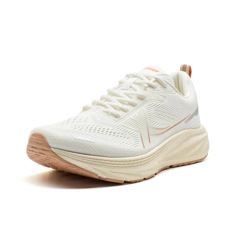 XTEP Thin Base Parsley Durable Breathable Lightweight Low-Top Training Running Shoes Women's Sail White Clay Pink-2