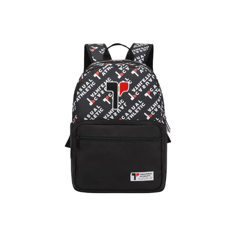 TINYAT Polyester Backpack Large Size Unisex Black-0