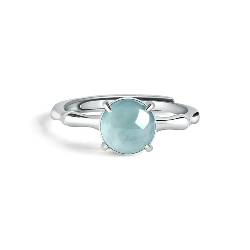MUSHIFEN Glutinous Jade Jadeite Rings Women's-4