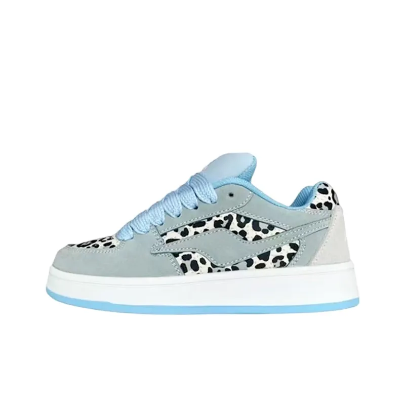 Fawn Miri Coverage Slip Resistant And Abrasion Resistant Low Top Skateboard Shoes Women's Leopard Print-3
