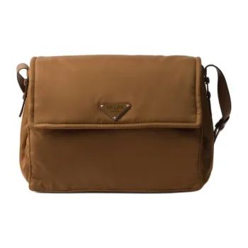 PRADA Re Nylon Polyamide Crossbody Bag Shoulder Bag Large Size Women's Brown