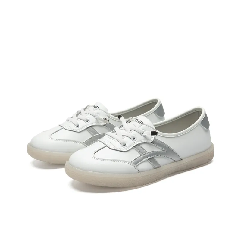 ZHR Small White Shoes Abrasion-Resistant Low-Top Skateboard Shoes Women's-7
