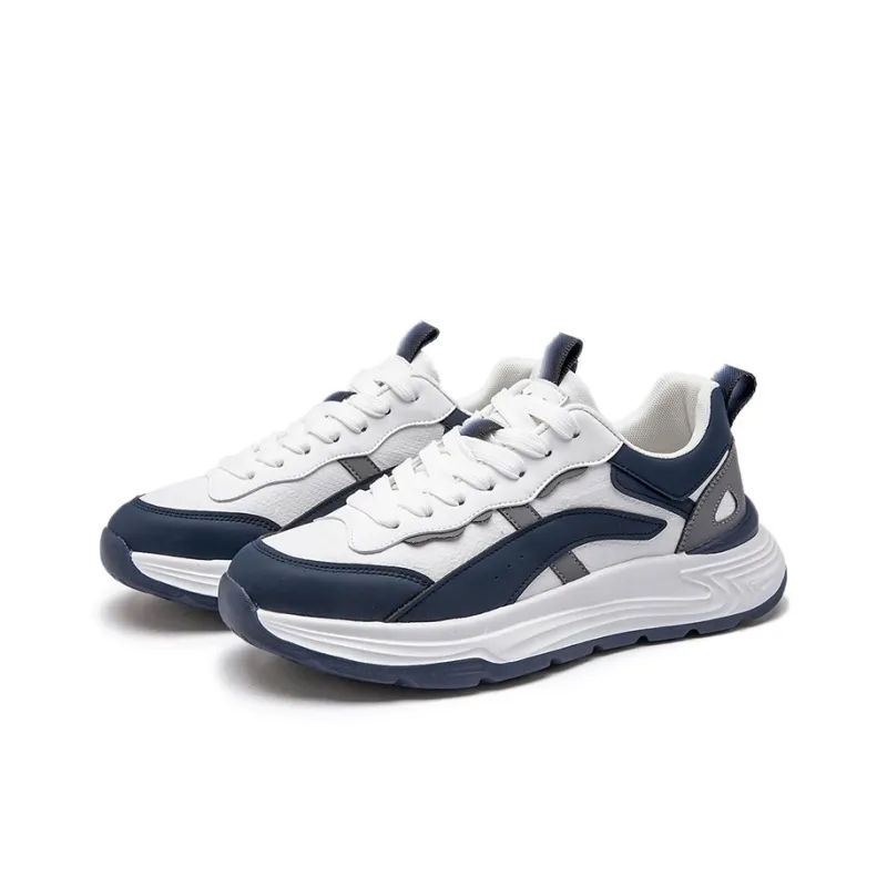 JOSINY Blue Cortez Shoes Low Top Casual Shoes Men's White Blue-2