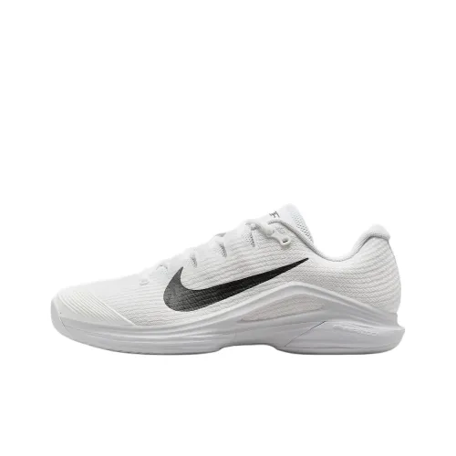 Nike Vapor 12 Anti-Slip Wear-Resistant Low-Top Tennis Shoes Men's White Black