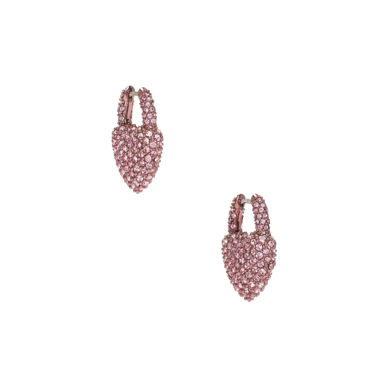 Balenciaga Rhinestone Earrings Women's Pink-1