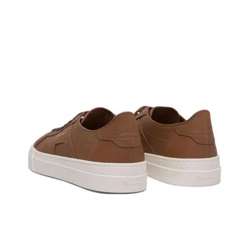 Santoni Low Top Skateboard Shoes Men's Brown-3