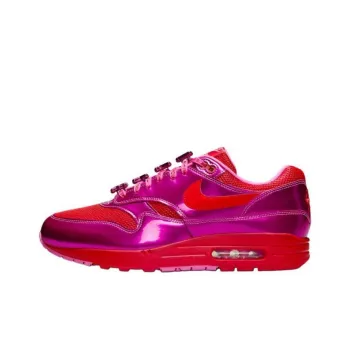Nike Air Max 1 Anti Slip Wear Resistant Low Top Casual Running Shoes Unisex Red