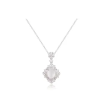 Long Fu Chalcedony Jade Necklaces Women's