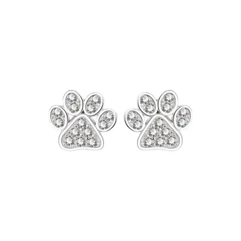 KING OF BLING 925 Sterling Silver With Zircon Stud Earrings Women's