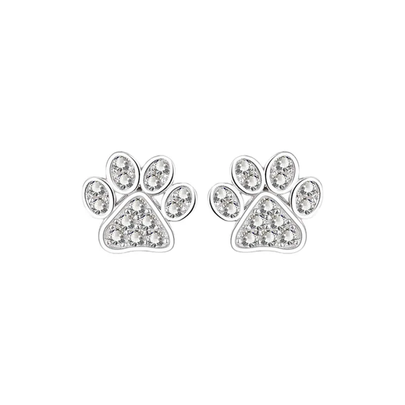 KING OF BLING 925 Sterling Silver With Zircon Stud Earrings Women's-0