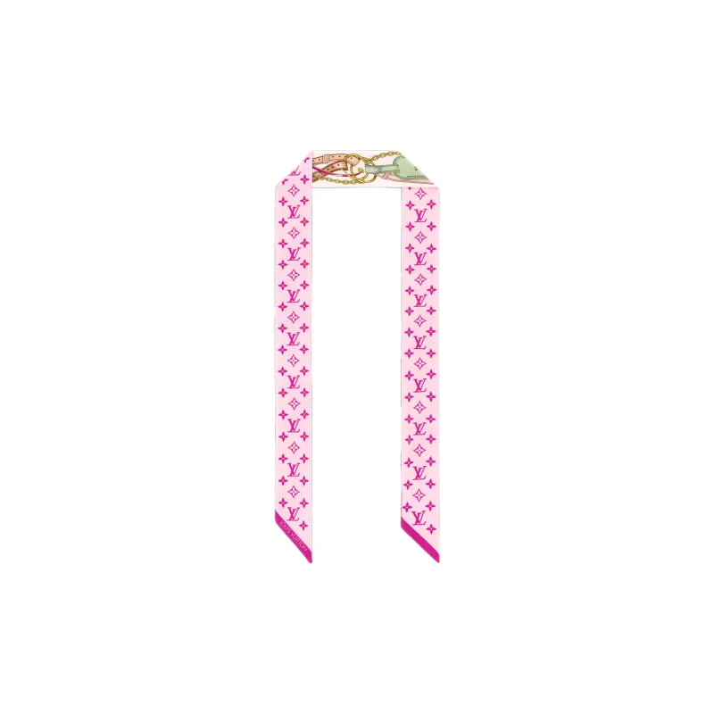 LOUIS VUITTON Silk Hair Bands Women's Pink-0