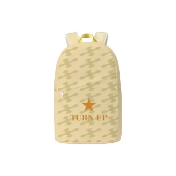 TURN UP Polyester Students Backpack Unisex Yellow