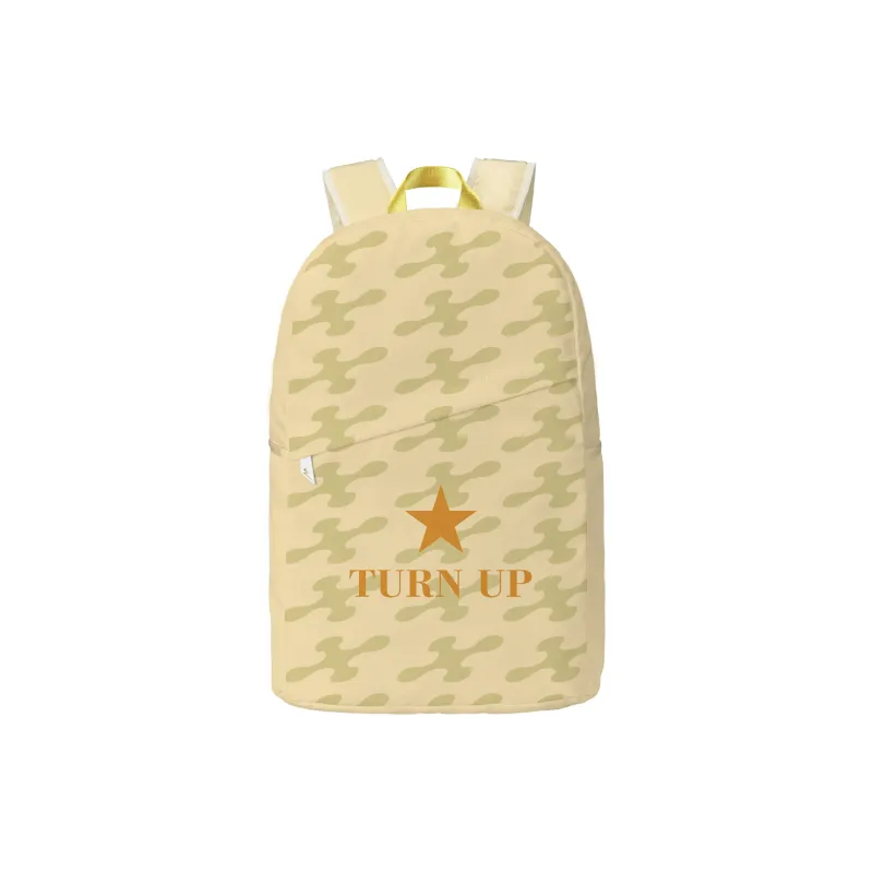 TURN UP Polyester Students Backpack Unisex Yellow-0