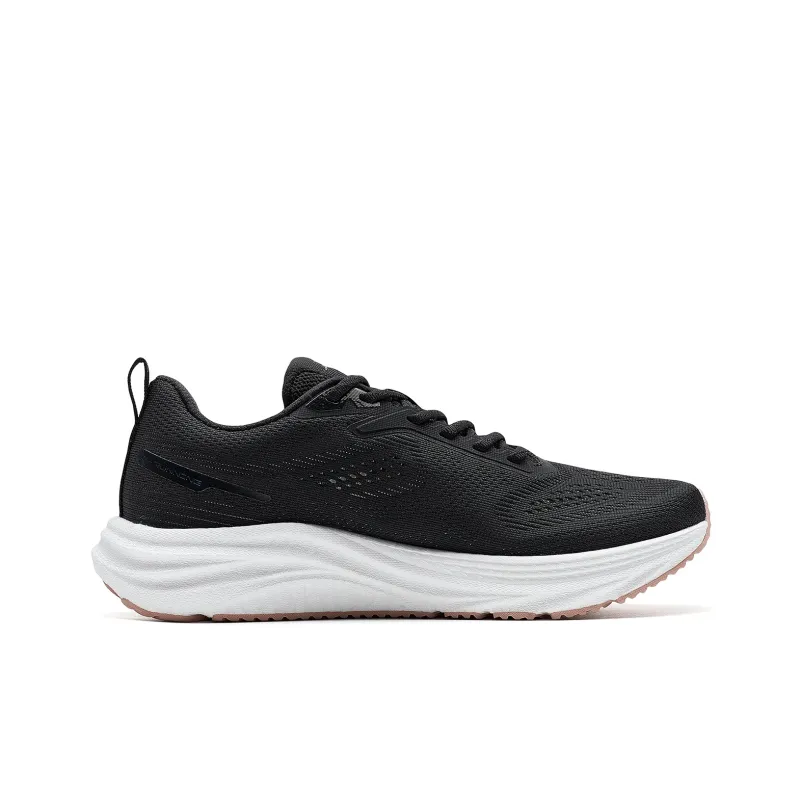 XTEP Thin Base Parsley Anti Slip And Wear Resistant Breathable Low Top Training Running Shoes Women's Black-1