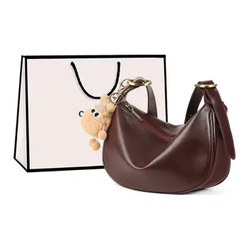 COMELY Cow Leather Shoulder Bag Crossbody Bag Regular Women's Wine Coffee/Dark Brown