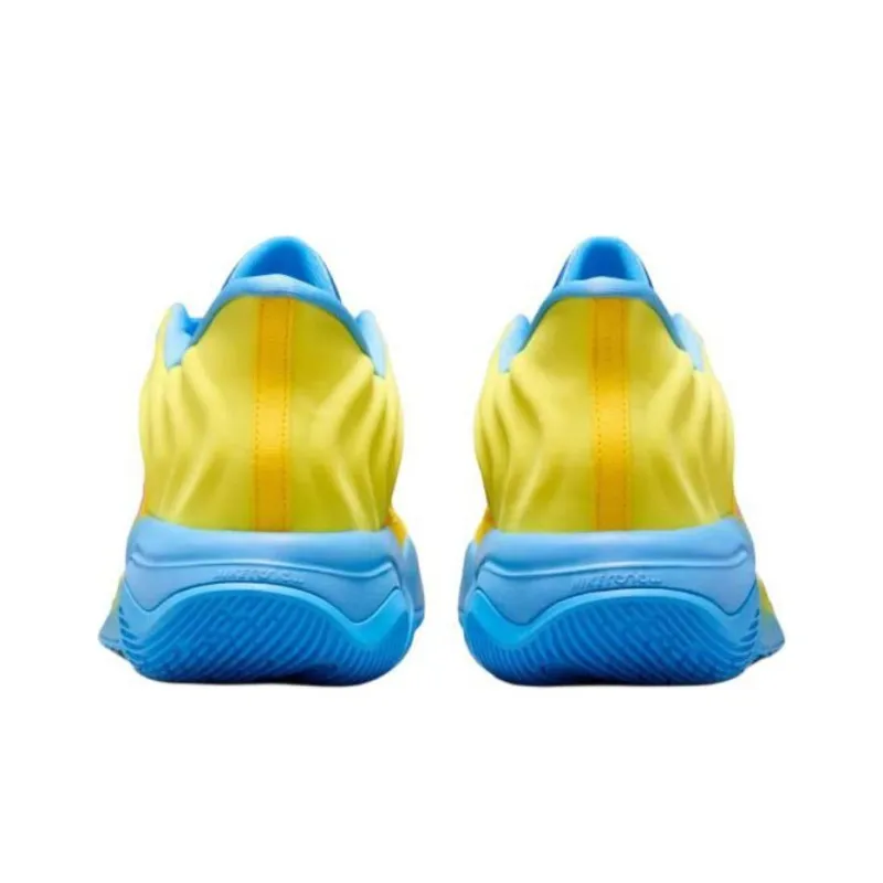 Nike Giannis Immortality 4 Anti-Slip Wear-Resistant Low-Top Basketball Shoes Men's Yellow Blue-4