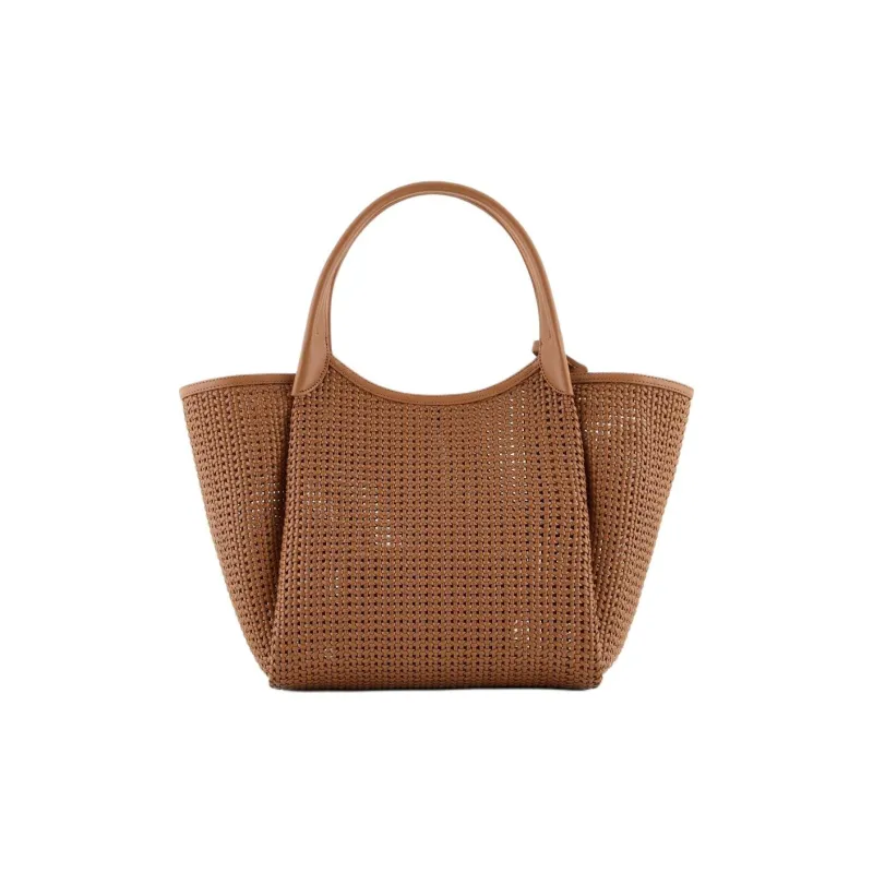 EMPORIO ARMANI Polyester Tote Bag, Shopping Bag, Handbag Tubas Women's Camel-2