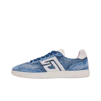 BALMAIN Swan Low Top Skateboard Shoes Men's Denim Blue