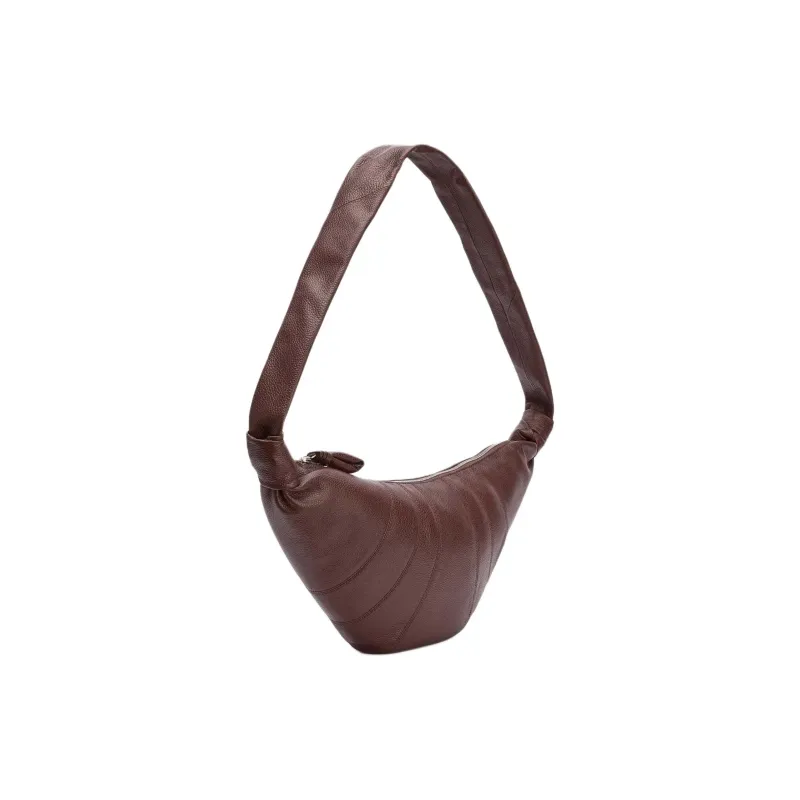 Lemaire Croissant Series Leather Croissant Bag Crossbody Bag Shoulder Bag Medium Size Unisex Roasted Mountain Walnut-1