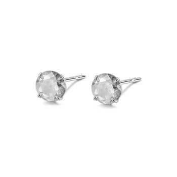 UZIID Sterling Silver S999 Silver Stud Earrings Women's