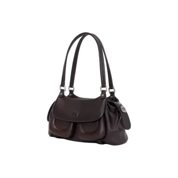 KUNOGIGI Cow Leather Handbag Unisex Brown