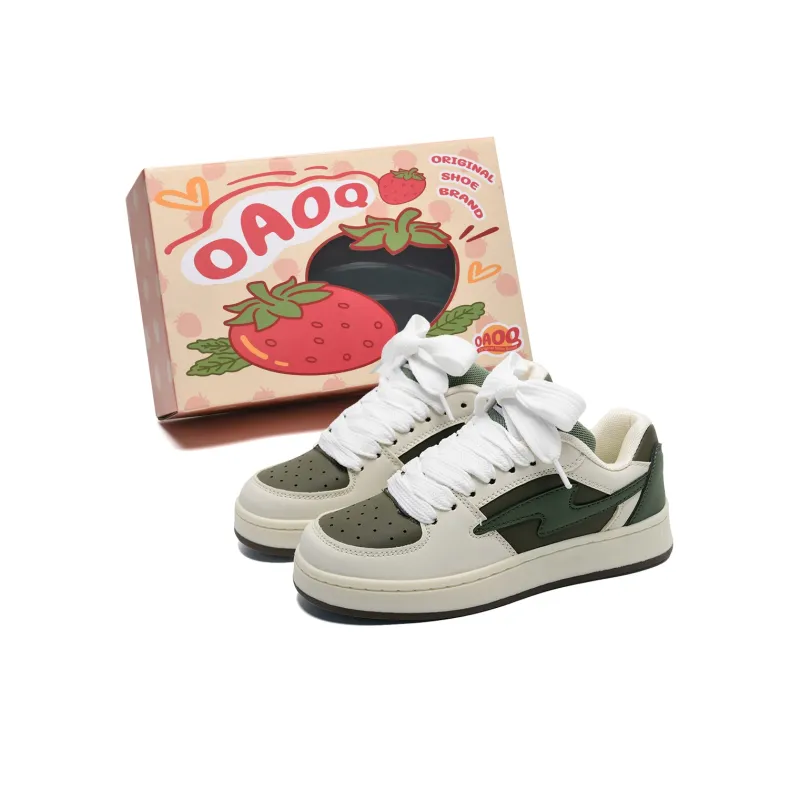 OAOQ Cushioning Height Increasing Abrasion Resistant Lightweight Mat Low Top Casual Shoes Unisex-132