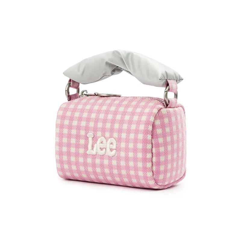 Lee Fabric Handbag Mini Women's Pink Plaid-1