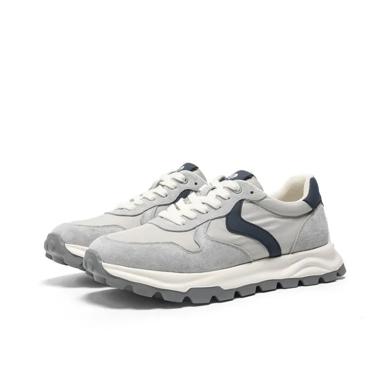 NAVIGARE Small Sailboats Height Increasing Low-Top Casual Shoes Men's Gray Blue-4