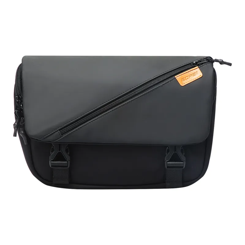 BOPAI Fabric Shoulder Bag Crossbody Bag Messenger Bag Regular Unisex Black/Black Gray-0