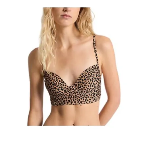 MICHAEL KORS Cheetah Print Underwire Bikini Top
