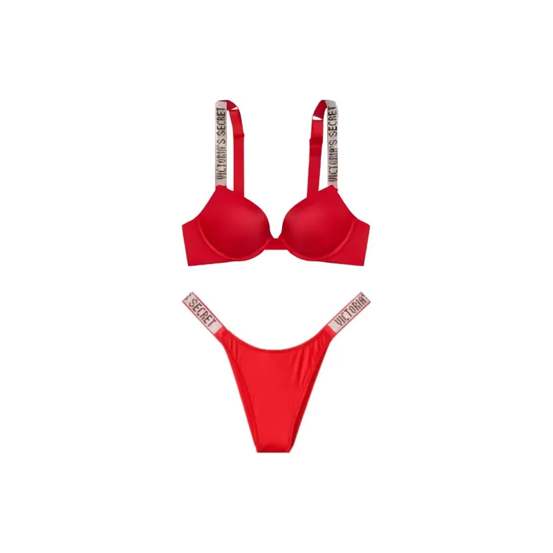 Victoria's Secret Underwear Set Women's Red-0