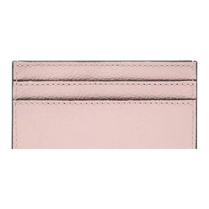 FANSIZHE La Medusa Grain Leather Card Holder Trumpets Women's Light Pink Red-4