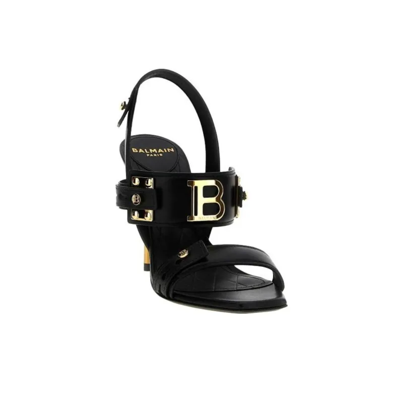 BALMAIN B Buzz Logo Plaque Sandals Women's-1