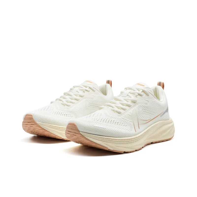 XTEP Thin Base Parsley Durable Breathable Lightweight Low-Top Training Running Shoes Women's Sail White Clay Pink-3