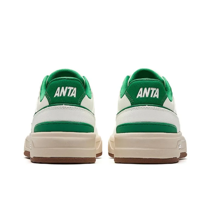 Anta Lieyan1.0 Anti-Slip And Wear-Resistant Coverage Low-Top Skateboard Shoes Men's White Green-3