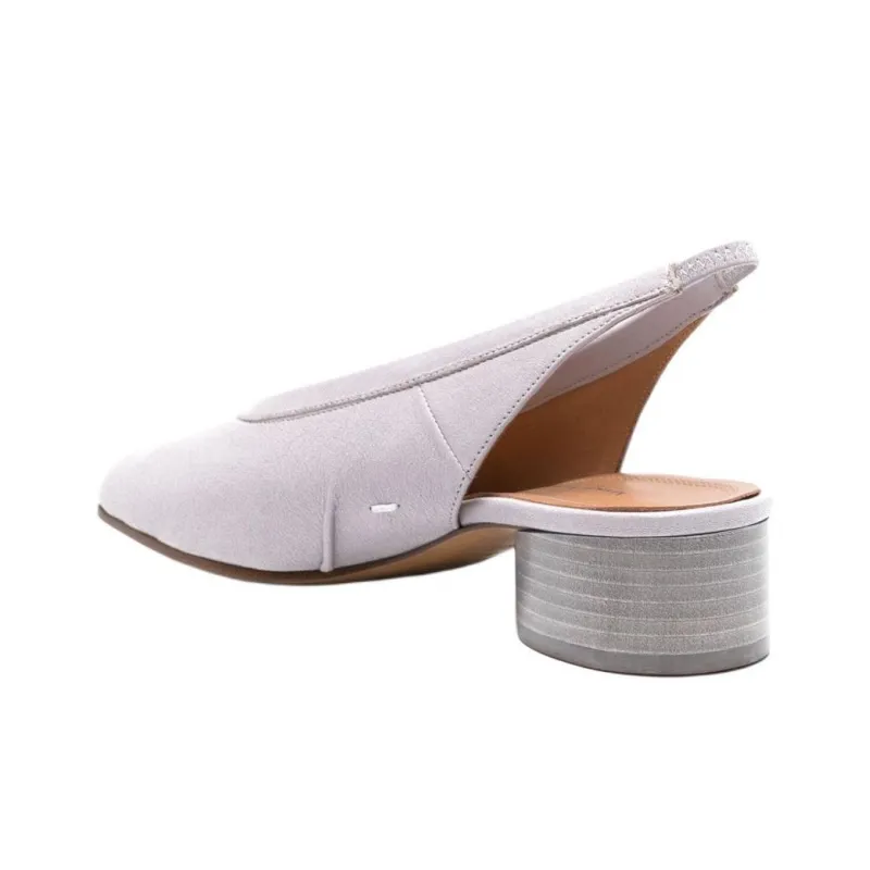 Maison Margiela Tabi Chunky Heel High Heels Women's Light Purple-3