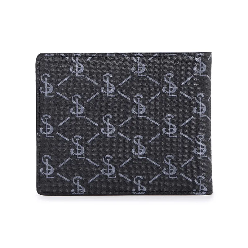 Slazenger PVC Card Holder Wallet Men's Pattern Black-2
