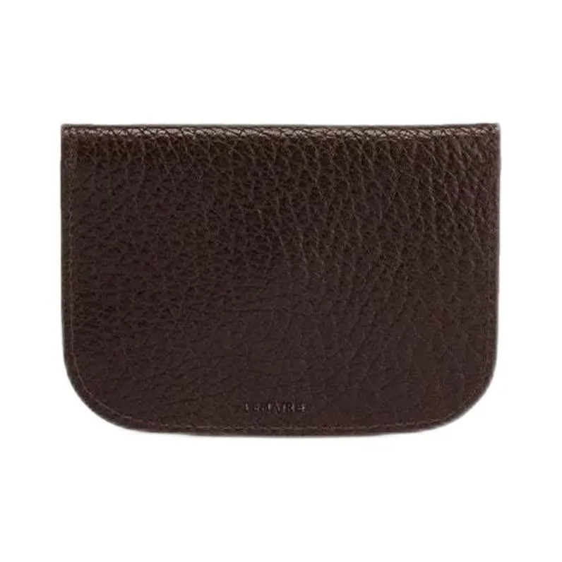 Lemaire Leather Card Holder Unisex Dark Brown-1