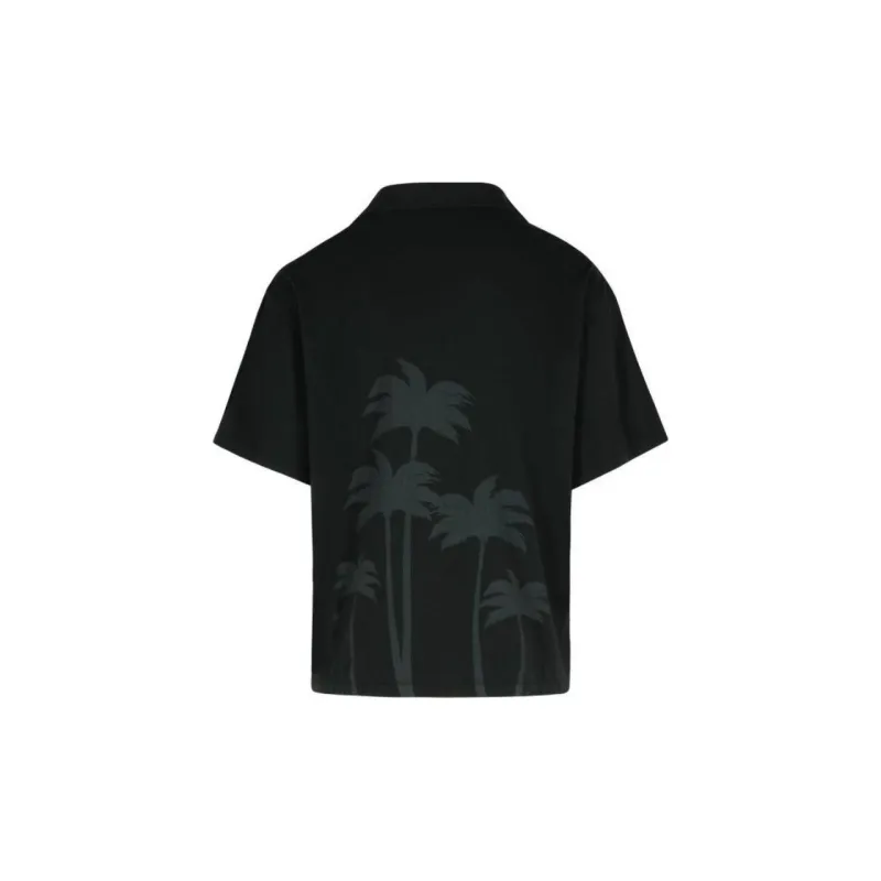PALM ANGELS Palms Short Sleeved Bowling Shirt-1
