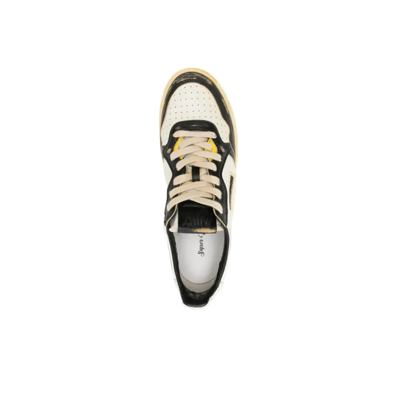 AUTRY Super Vintage Low-Top Skateboard Shoes Men's Black Yellow-4