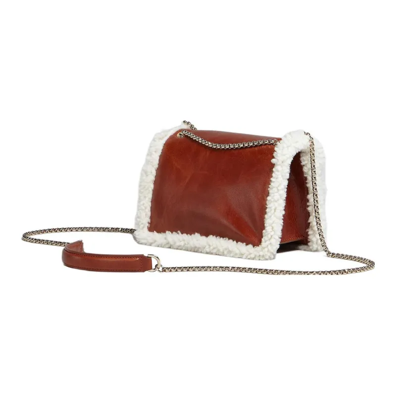 MARNI Trunk Calfskin With Lambswool Trim Envelope Bag, Crossbody Bag, One Shoulder Bag Women's-2