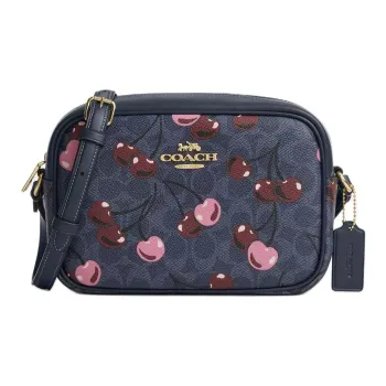 COACH Jamie Coated Canvas Camera Bags Shoulder Bags Small Size Women's Gold Accented Denim Multicolor