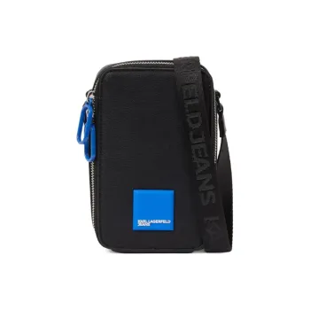 KARL LAGERFELD Recycled Polyurethane Shoulder Bag Men's Black