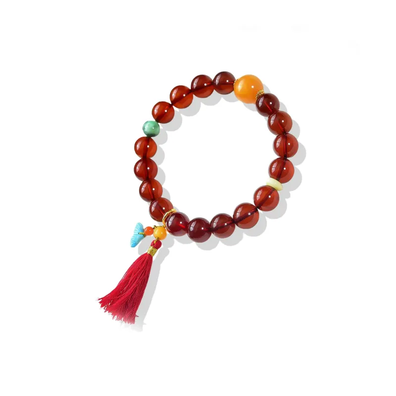 Gu He Amber/Beeswax Fine Jade Bracelets Unisex-0