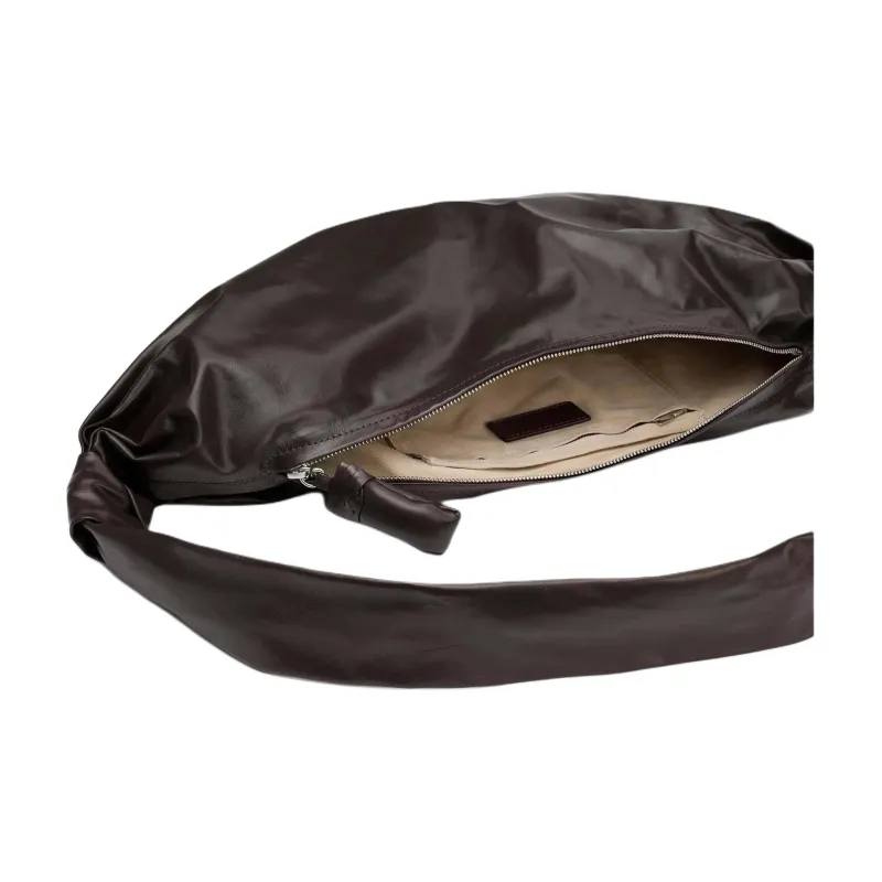 Lemaire Croissant Series Cow Leather Croissant Bag Crossbody Bag Shoulder Bag Medium Size Women's Dark Chocolate-2