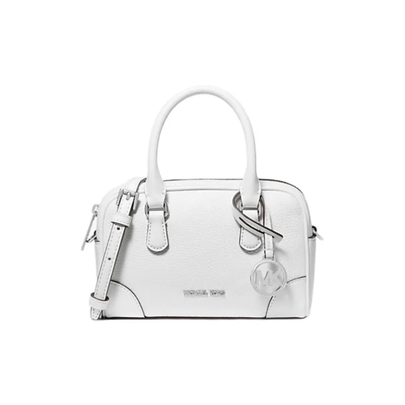 MICHAEL KORS Leather Shoulder Bag, Crossbody Bag, Handbag Women's Pearl White-0
