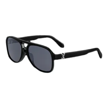 LOUIS VUITTON Acetate Aviator Sunglasses Unisex Black