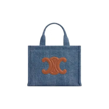 CELINE Denim One Shoulder Handbag Small Size Women's Denim Blue