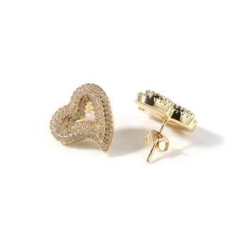 KING OF BLING Alloy With Zircon Stud Earrings Unisex
